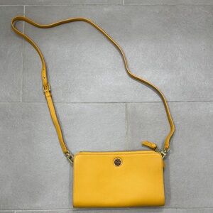 Yellow Leather Crossbody Bag